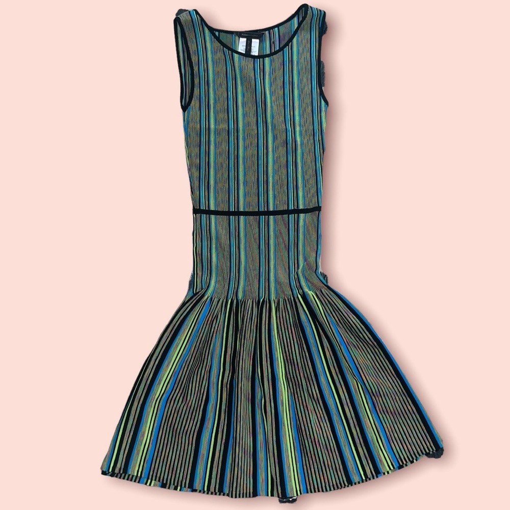 BCBGMAXAZRIA "Astra" Multicolor Stretch Dress small